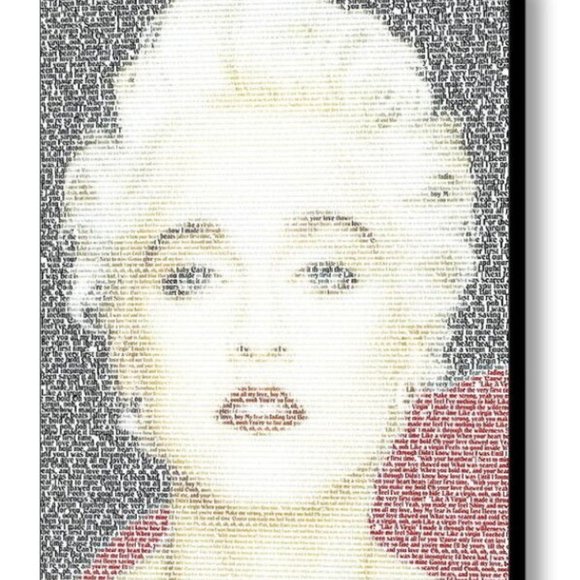 Madonna Like A Virgin Lyrics Incredible Mosaic Framed Print Limited Edition COA - Picture 1 of 2